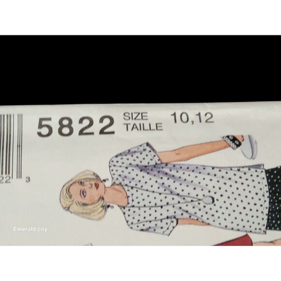McCall's Non-Stop Wardrobe pattern 5822 Misses Jacket Top Skirt Sz 10-12 uncut - Picture 2 of 6